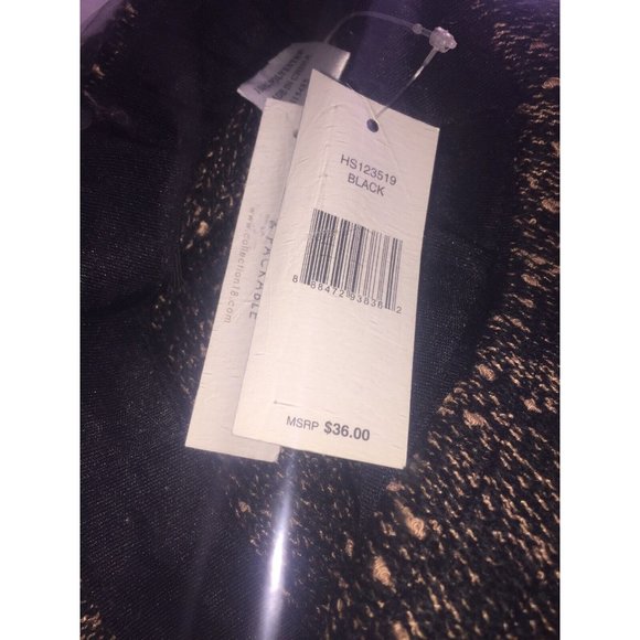 Collection XIIX Pop Slub Packable Panama Hat (Black) Caps, Retail $36.00 - Picture 4 of 6